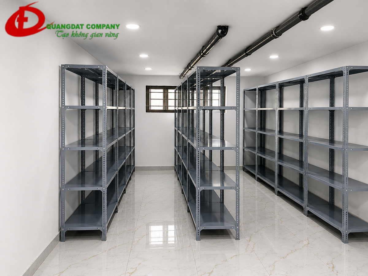 Kệ sắt V lỗ nhiều tầng